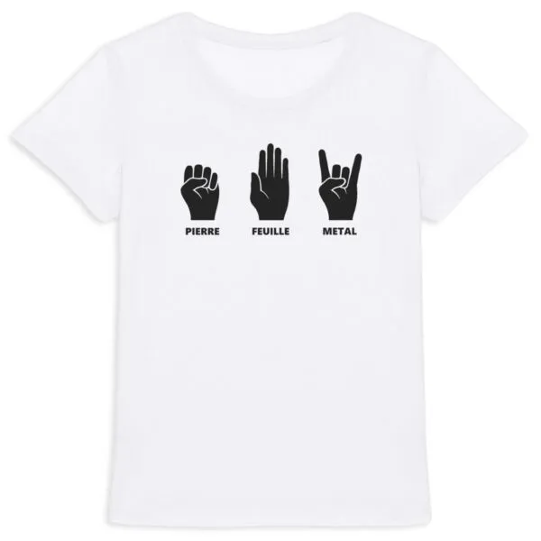 Tee Shirt Pierre feuille metal - Pour Femme