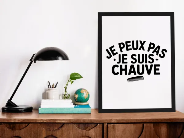 Poster Je peux pas je suis chauve