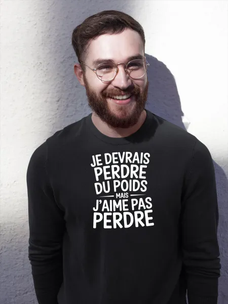 Sweat J'aime pas perdre - Unisexe