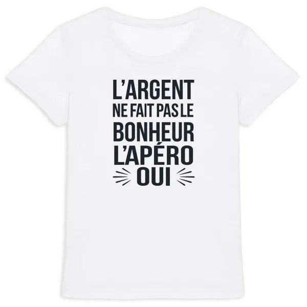 Tee Shirt L'argent ne fait pas le bonheur - Pour Femme