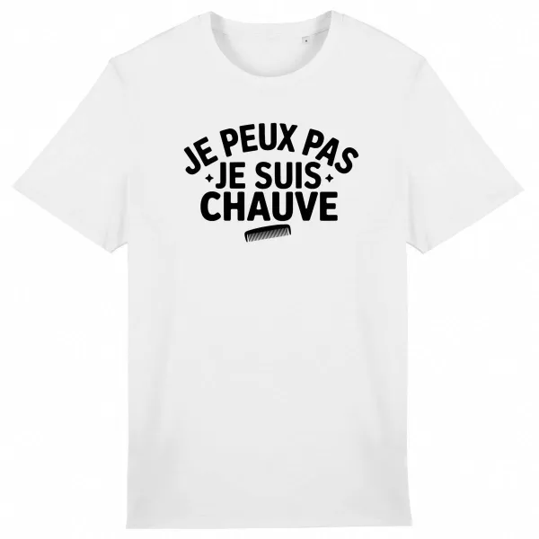 T Shirt Je peux pas je suis chauve - Pour Homme