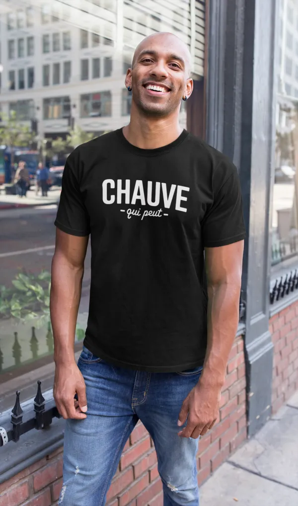 T shirt Chauve qui peut pour homme