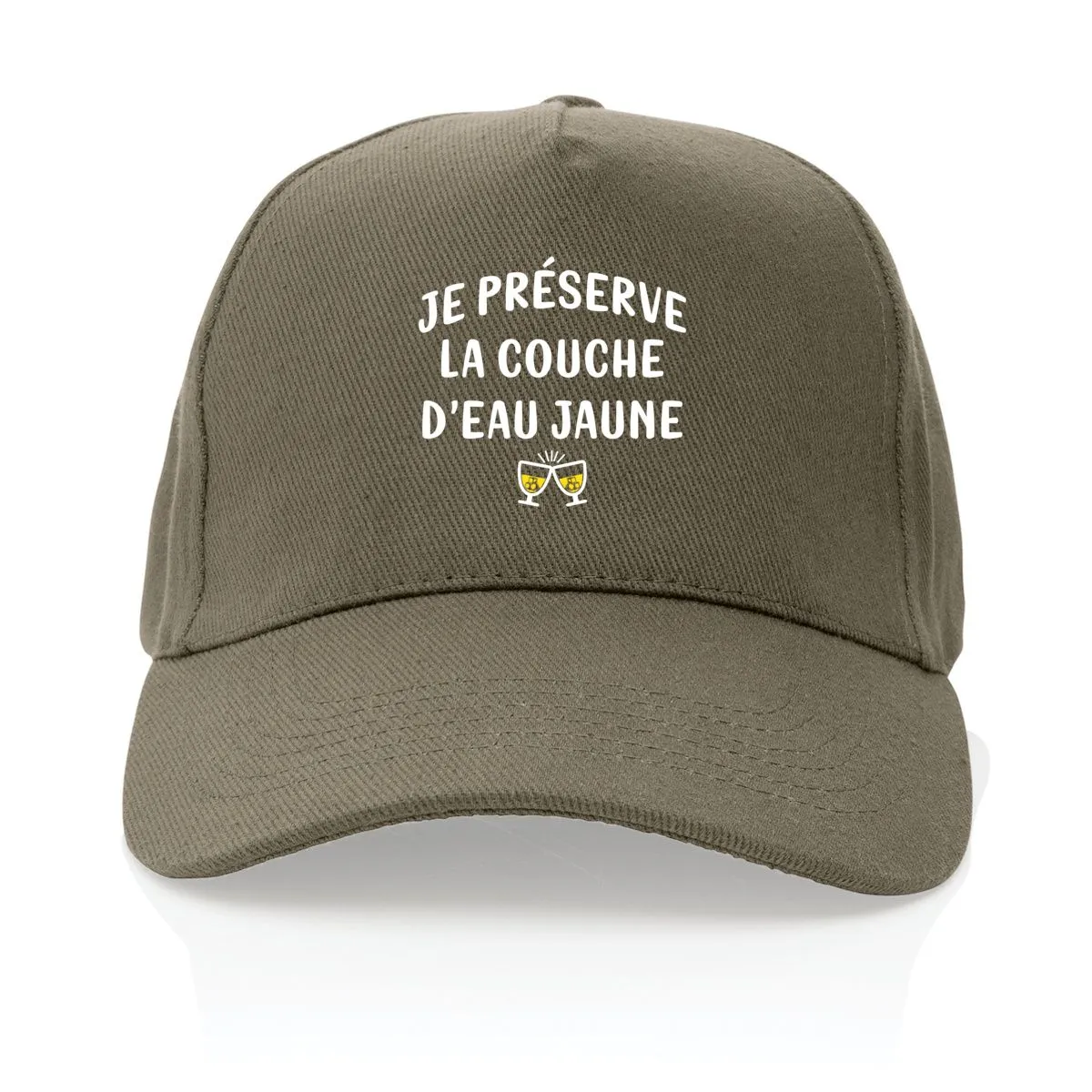 Casquette Je préserve la couche d'eau jaune Casquette Je préserve la couche d'eau jaune