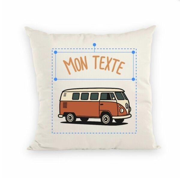 coussin personnalisé photo et texte