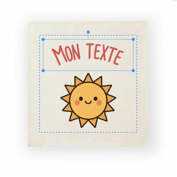 housse de coussin personnalisé avec photo et texte