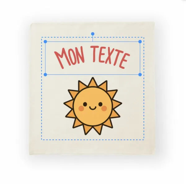 housse de coussin personnalisé avec photo et texte