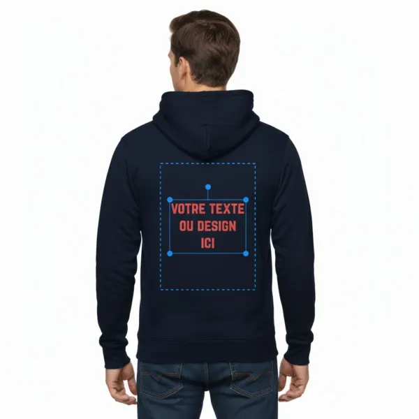 sweat zippé à capuche personnalisable