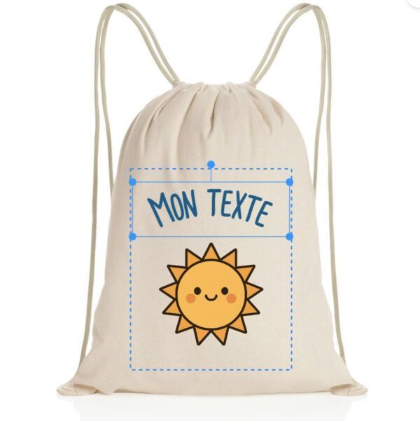 sac à dos cordon personnalisable