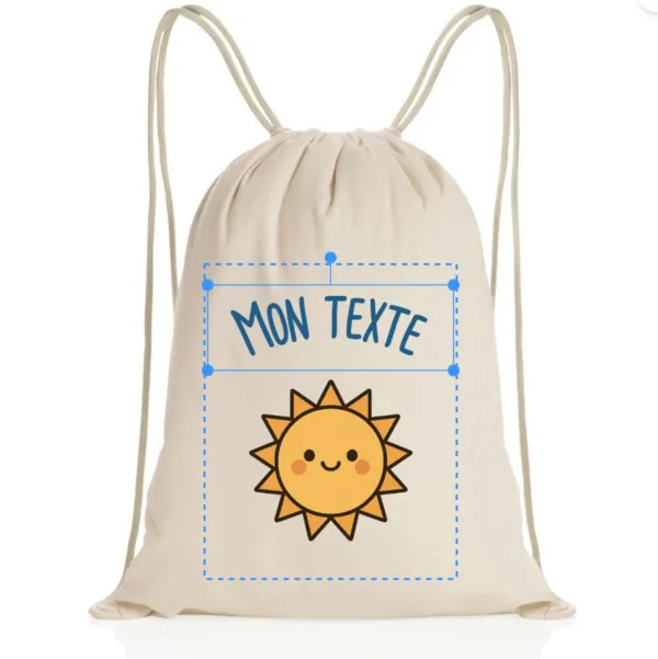 sac à dos cordon personnalisable